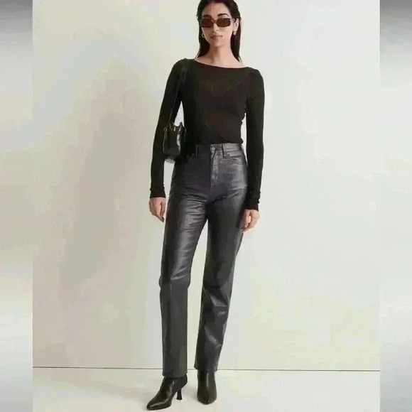 Madewell Scoopneck Long-Sleeve Tee Size XS True Black - Picture 2 of 8